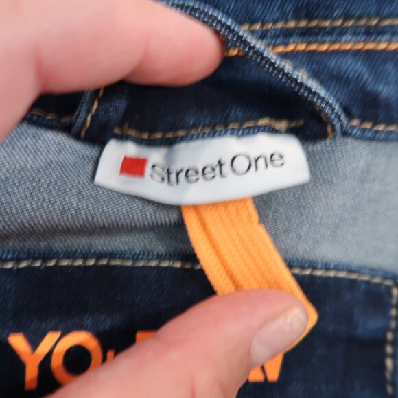 Street One Womens Jean Jacket Denim Button Down Cotton Coat Blue NWOT 8/10 - Picture 8 of 16